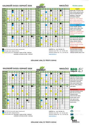 Kalendář svozu odpadů